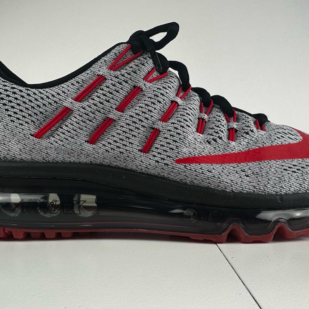 Nike Air Max 2016 Black, Grey, Red Sneakers Size 6 Youth. Will for Women’s Size